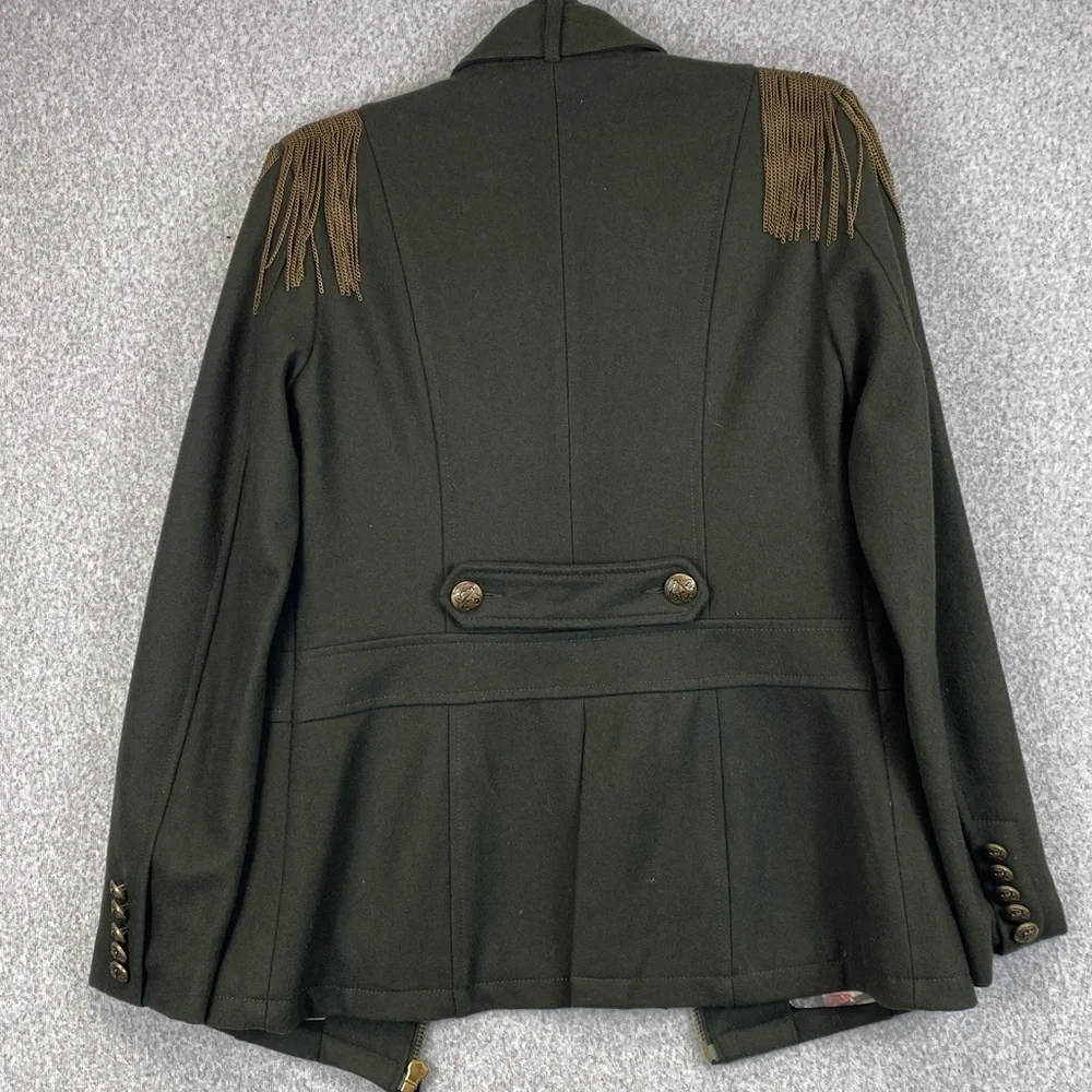 Vtg Ed Hardy military style jacket S Christian Audigier wool blend steampunk Y2K - Picture 9 of 12